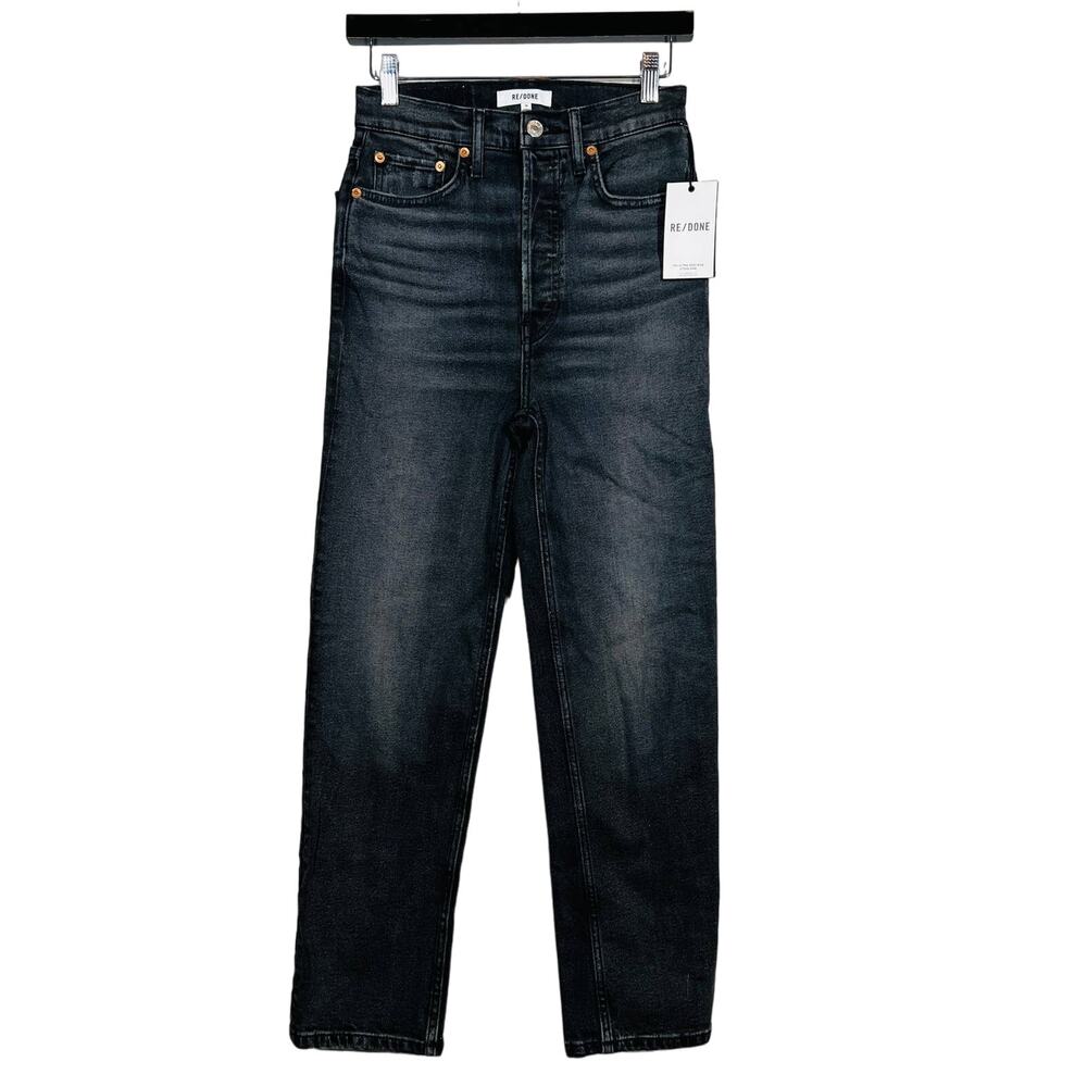 NEW! RE/DONE Levi Strauss Selvedge Denim Button Fly Stove Pipe Straight Blue- 26